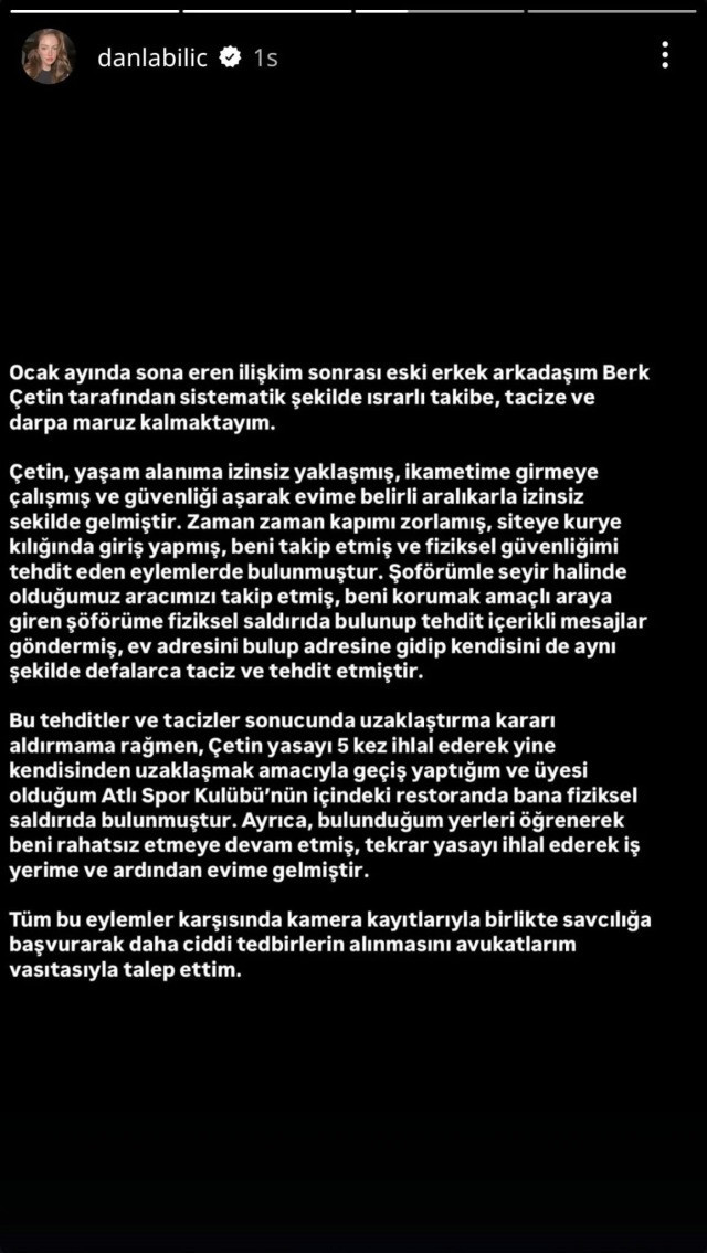 Danla Bilic, eski sevgilisi kabusu oldu! "Taciz ve şiddete uğradım" - Resim : 3