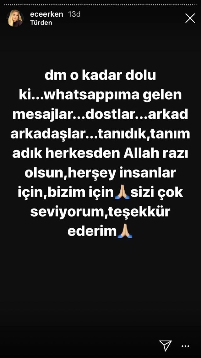 Ece Erken'den yeni açıklama! 'DM kutum...' - Resim : 1