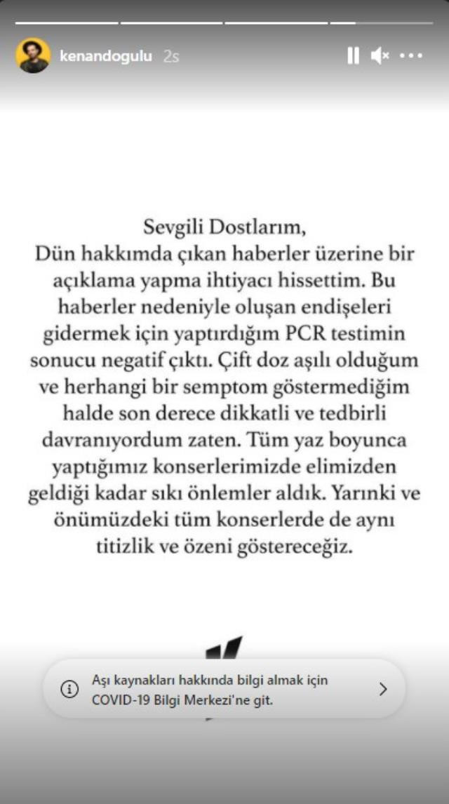 Kenan Doğulu'dan Covid-19 açıklaması: Testim negatif çıktı! - Resim : 1
