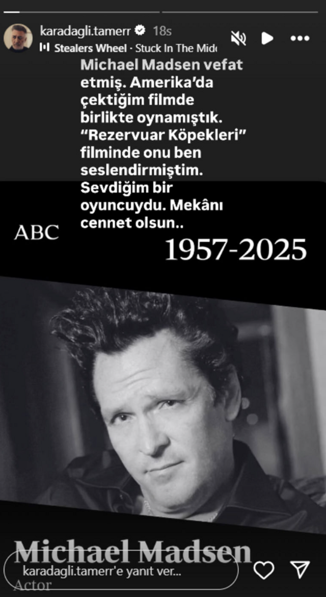 Aynı filmde rol almışlardı... Tamer Karadağlı'dan Michael Madsen'e veda paylaşımı! - Resim : 2