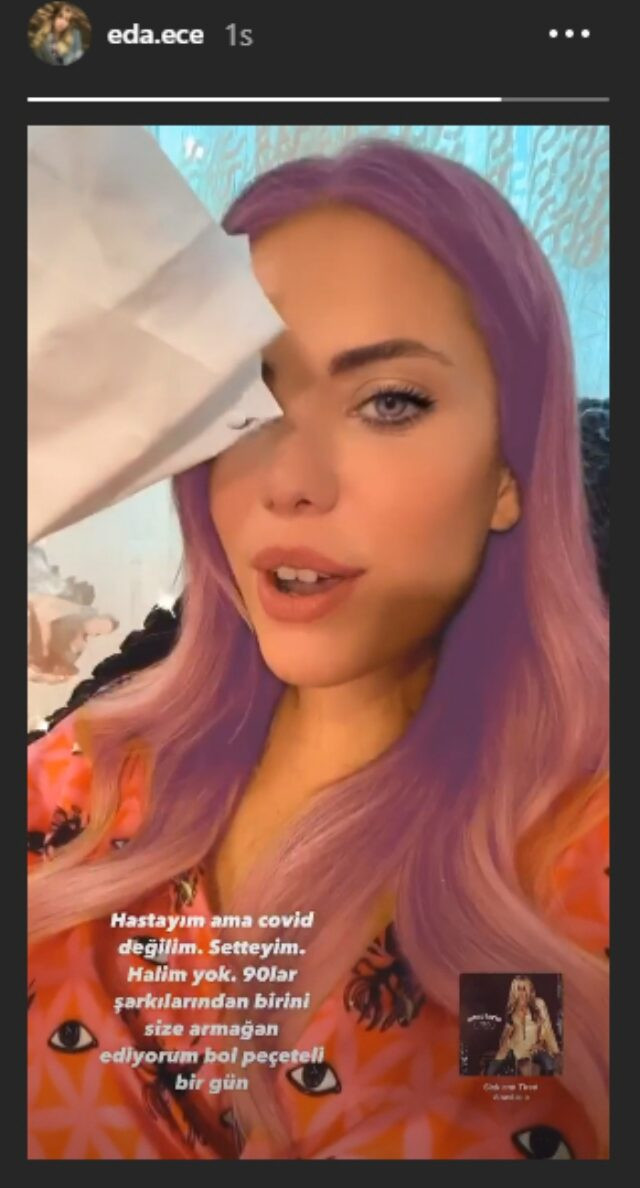 Yasak Elma'nın Yıldız'ı Eda Ece korkuttu! 'Koronavirüs testim...' - Resim : 1