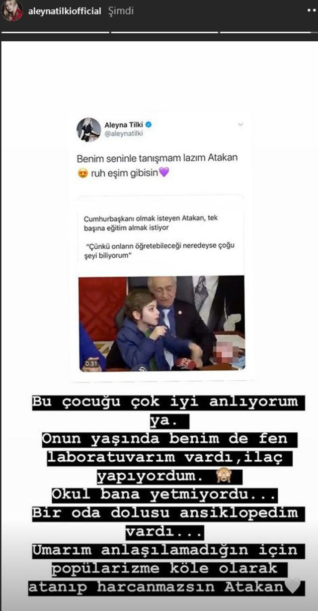 Aleyna Tilki'den Atakan paylaşımı! 'Ruh eşim gibisin' - Resim : 1
