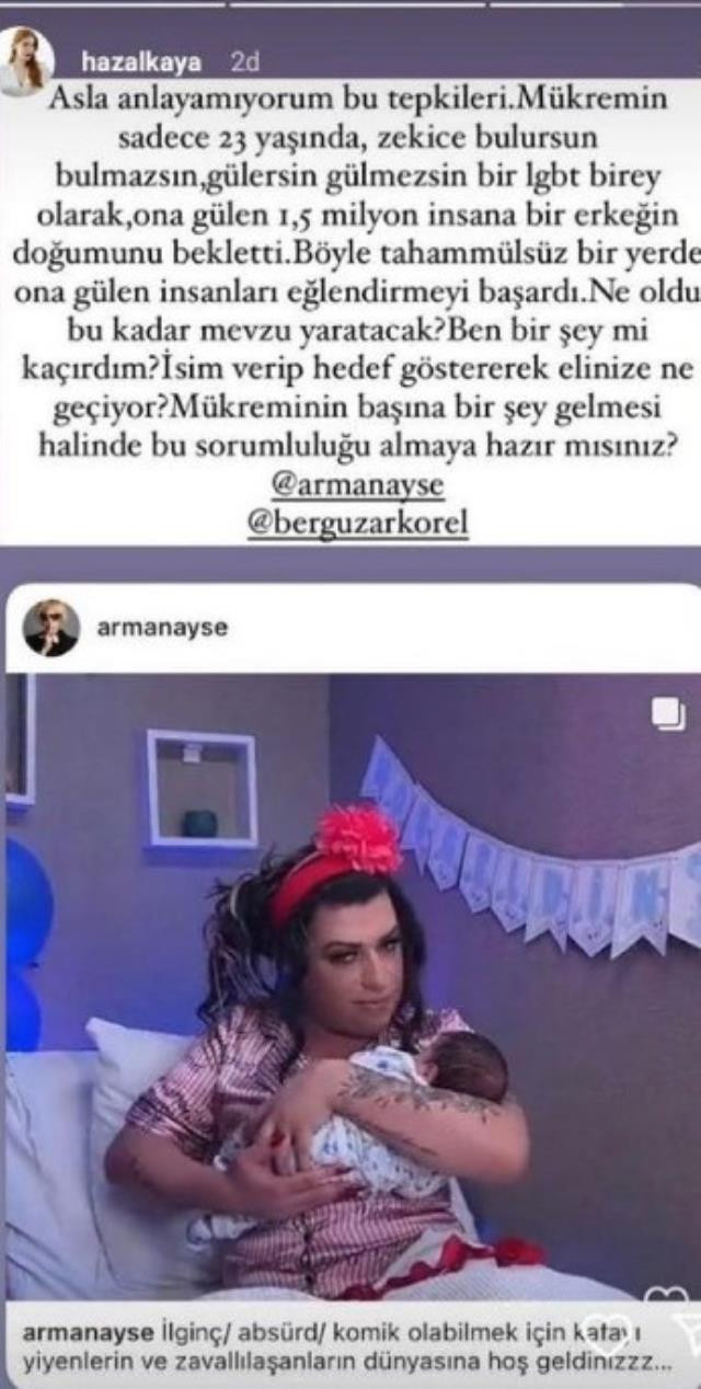 Mükremin Gezgin'e sahip çıkan Hazal Kaya'dan, Bergüzar Korel ve Ayşe Arman'a çok sert sözler - Resim : 3