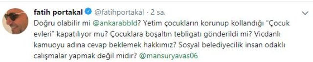 Fatih Portakal'ın eleştirilerine Mansur Yavaş'tan jet yanıt! - Resim : 1