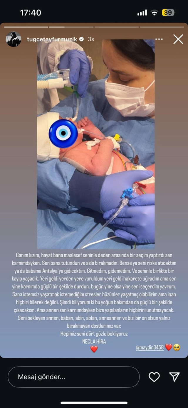 Tuğçe Tayfur’un annelik sevinci hüzne döndü! Minik Necla Hira'dan kötü haber - Resim : 2
