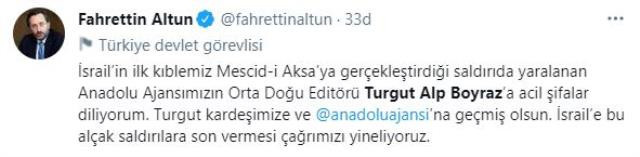 İsrail’in gözü döndü! Anadolu Ajansı çalışanını yaraladılar! - Resim : 1