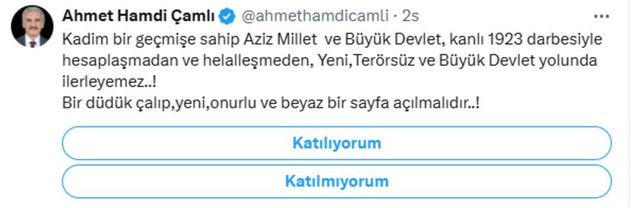 AKP'li 'Yeliz'den tepki çeken Cumhuriyet paylaşımı: "1923 darbesiyle hesaplaşmadan..." - Resim : 2