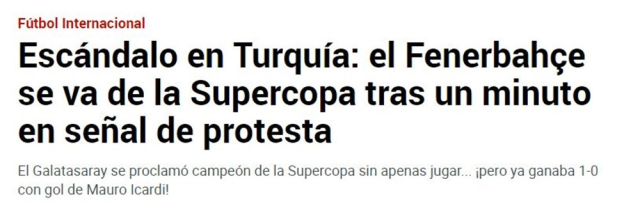 Fenerbahçe'nin Süper Kupa maçında sahadan çekilmesi dünya basınında - Resim : 6