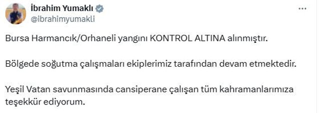 Bursa'daki yangına ilişkin yeni gelişme! Bakan Yumaklı duyurdu - Resim : 4
