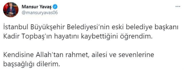 Eski İBB Başkanı Kadir Topbaş hayatını kaybetti! - Resim : 3
