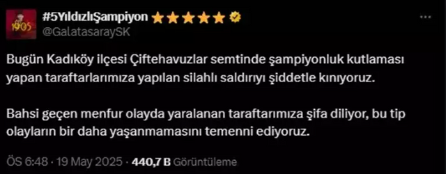 Kadıköy'de Galatasaray taraftarına silahlı saldırı! Kulüpten açıklama geldi - Resim : 2