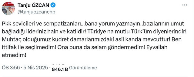 Tanju Özcan'ın Öcalan ve Ermeni sözlerine tepki! Paylaşımı kızdırdı... - Resim : 2