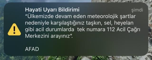 AFAD'ın Hayati Uyarı Bildirimi heyecan yarattı - Resim : 1