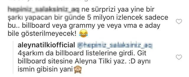 Aleyna Tilki'yi kızdıran yorum! Takipçisine ayar verdi! - Resim : 2