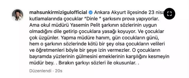 Şarkısı yasaklanınca isyan etti: O çocukların... - Resim : 1