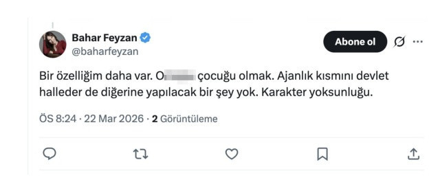 Gazeteci Bahar Feyzan'dan olay paylaşım! Kısa sürede sildi - Resim : 1