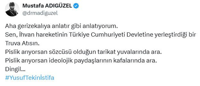 CHP'li isimden Bakan Tekin'e 'geri zekalı' tepkisi! "Tarikat yuvalarında ara, dingil..." - Resim : 2