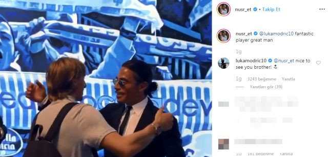 Modric ile video koyan Nusret'e tepki: Sadece ağzını oynatıyorsun - Resim : 1