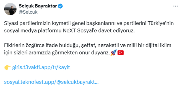 Selçuk Bayraktar davet etmişti: MHP lideri Devlet Bahçeli, yeni sosyal medya platformuna katıldı! - Resim : 1