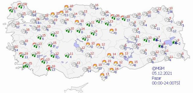 Meteoroloji'den şiddetli sağanak ve kar yağışı uyarısı - Resim : 1