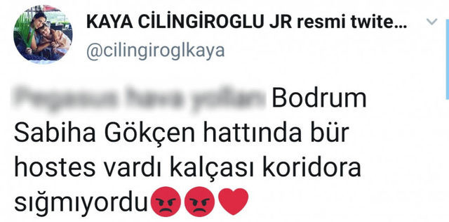 Kaya Çilingiroğlu'ndan tepki çeken paylaşım! "Hostesin kalçası..." - Resim : 1