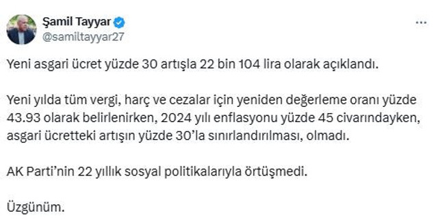 Asgari ücrete ilk tepki AKP cephesinden geldi! "22 yıllık sosyal politikalarıyla örtüşmedi" - Resim : 1