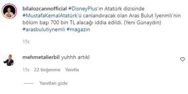 Mehmet Ali Erbil’in verdiği tepki olay oldu! Atatürk dizisinden alacağı ücreti duyunca... - Resim : 1