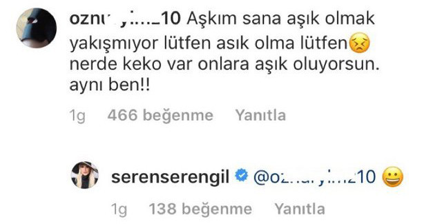 Seren Serengil'den takipçisine dikkat çeken cevap! "Nerede keko var onlara..." - Resim : 2