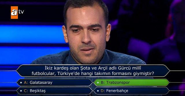 Kim Milyoner Olmak İster’e damga vuran Şota ve Arçil sorusu! Sosyal medyada gündem oldu… - Resim : 1