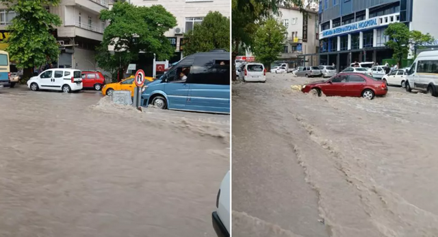Caddeler göle döndü... Kuvvetli sağanak Ankara'yı vurdu! - Resim : 1