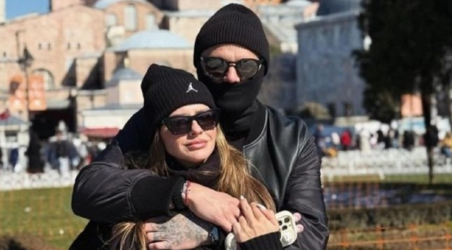 Maskeli gezi... Mauro Icardi, sevgilisiyle İstanbul turu attı! - Resim : 1