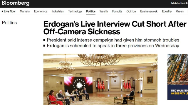 Cumhurbaşkanı Erdoğan'ın canlı yayında yaşadığı rahatsızlık dünya basınında gündem oldu - Resim : 1