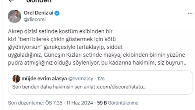 'Oyuncu tokatladı, set çalışanını tartakladı' iddiaları ortalığı karıştırdı. - Resim : 3