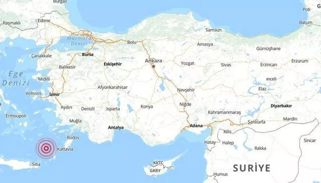 Datça açıklarında gece yarısı korkutan deprem! - Resim : 1