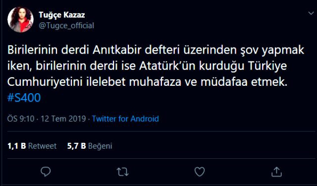 Tuğçe Kazaz'dan Ekrem İmamoğlu'na S-400 göndermesi - Resim : 2