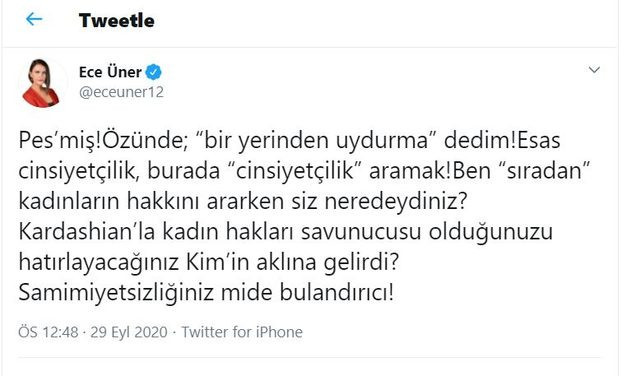Oyuncu Deniz Çakır'dan Ece Üner'e tepki: Bu nasıl avam, yakışıksız bir üsluptur - Resim : 3