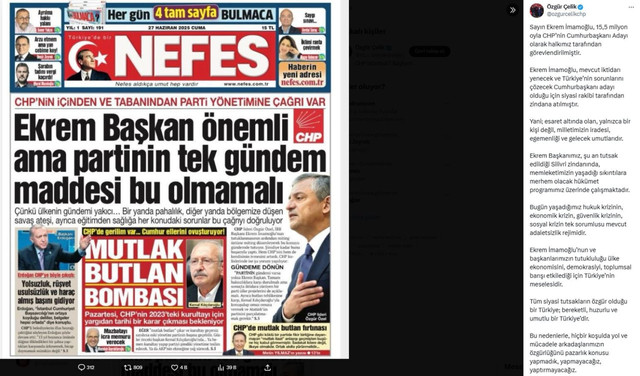 Nefes'in manşetine bir tepkide Özgür Çelik'ten! "Sosyal krizin tek sorumlusu..." - Resim : 1