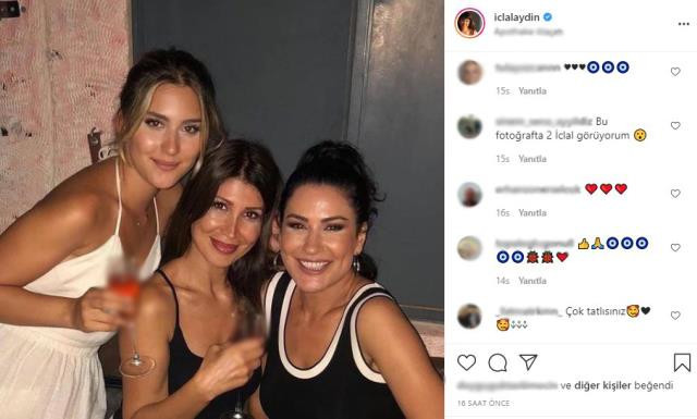 İclal Aydın kızı ve kardeşiyle poz verdi! Takipçileri benzerliğe yorumsuz kalamadı! - Resim : 1