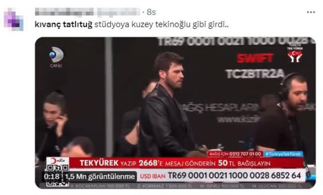 Ortak bağış yayınına katılan Kıvanç Tatlıtuğ'un stüdyoya girişi ve sözleri olay oldu - Resim : 5
