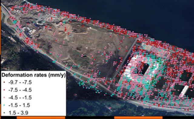 Uydu verilerinde ortaya çıktı, alarm veriyor! Trabzon'da stadın bulunduğu dolgu alan çökmeye başladı - Resim : 5