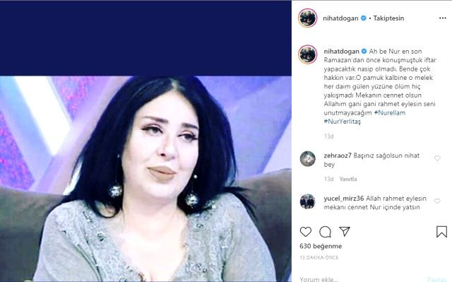 Nur Yerlitaş'ın vefatı Nihat Doğan'ı yıktı: Beraber iftar yapacaktık - Resim : 1