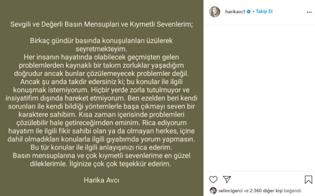 Kirasını ödeyemeyen Harika Avcı konuştu! 'Hiçbir yerde zorla tutulmuyorum...' - Resim : 1