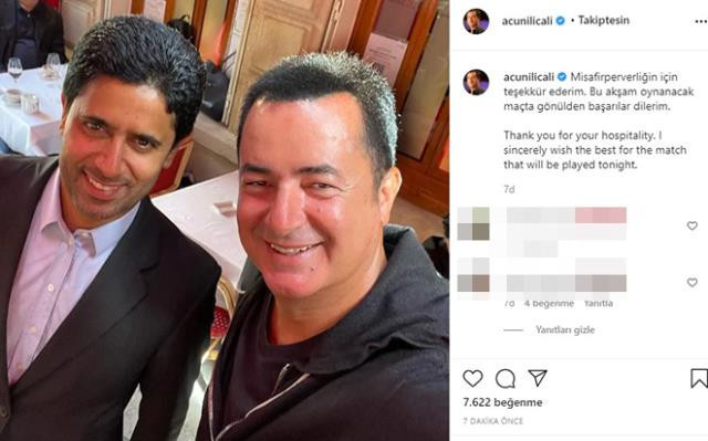 Acun Ilıcalı PSG Başkanı Nasır el-Halifi ile buluştu - Resim : 1