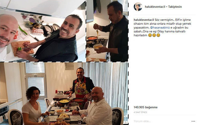 Haluk Levent sözünü tuttu! O kahvaltıyı hazırladı! - Resim : 1