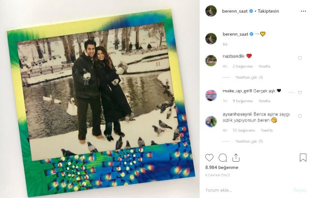 Beren Saat eski sevgilisiyle fotoğrafını paylaştı - Resim : 1