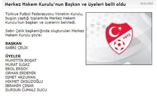 İstifa eden Ferhat Gündoğdu'nun ardından MHK'nin yeni başkanı Sabri Çelik oldu - Resim : 1