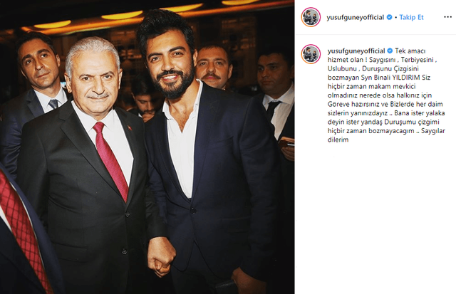 Yusuf Güney'den 'Binali Yıldırım' paylaşımı! "Bana ister 'yalaka' deyin..." - Resim : 1