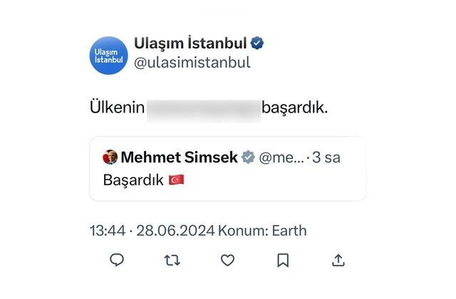 Bakan Şimşek'in paylaşımını küfürlü şekilde paylaşmışlardı! Açıklama geldi - Resim : 1