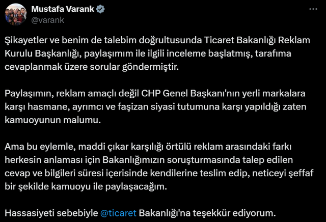 Espressolab'ten video paylaşmıştı... Ticaret Bakanlığı'ndan Mustafa Varank'a soruşturma! - Resim : 2