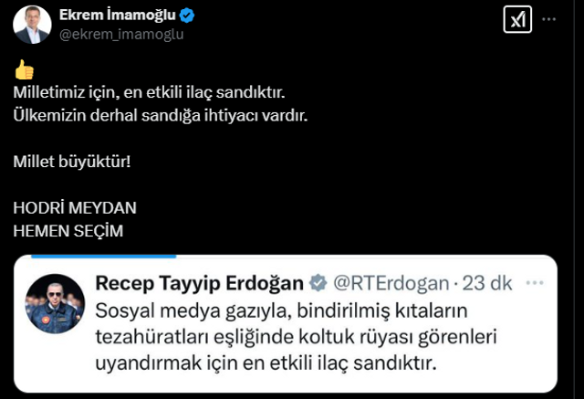 İmamoğlu'ndan siyaset arenasını hareketlendirecek çağrı! "Hodri meydan, hemen seçim..." - Resim : 2